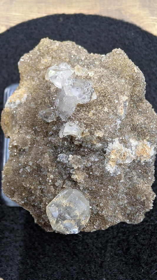Quartz - Herkimer Diamond - Herkimer County, New York - 139 grams - Multiple Double Terminated Crystals on Druzy Matrix