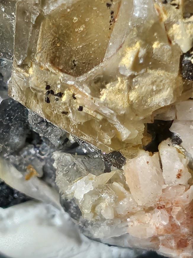 Barite & Cerussite on Galena – Morocco - Mibladen Mine