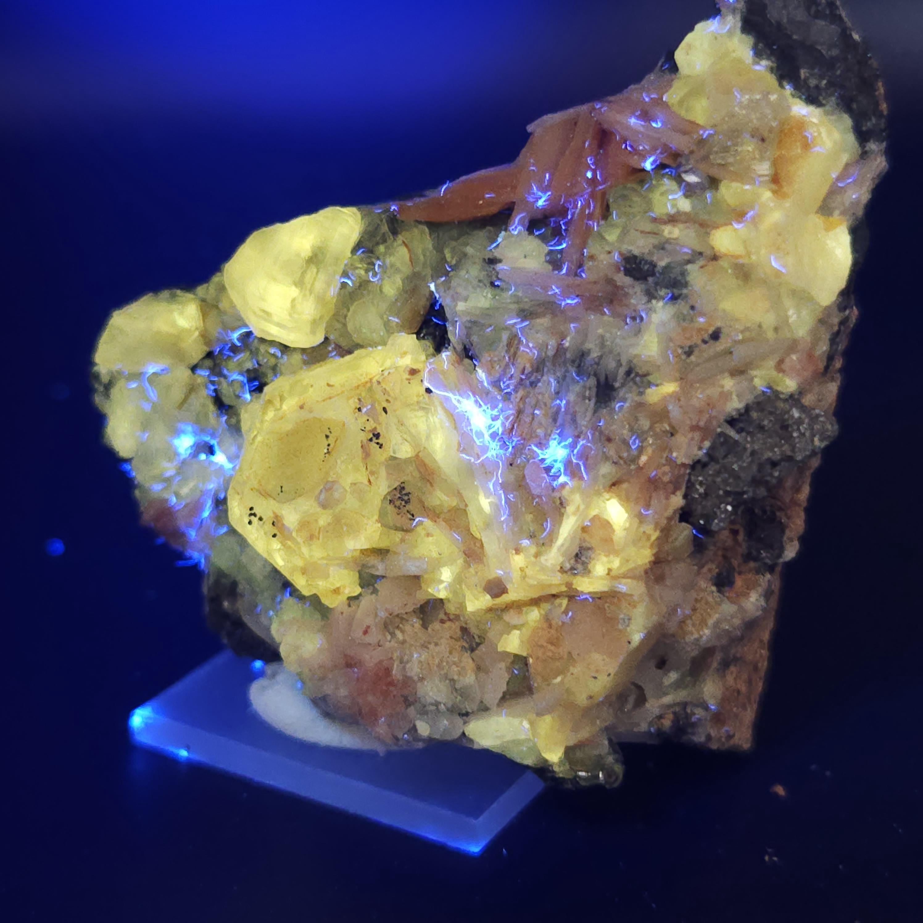 Barite & Cerussite on Galena – Morocco - Mibladen Mine by Sacred Alchemy Studios