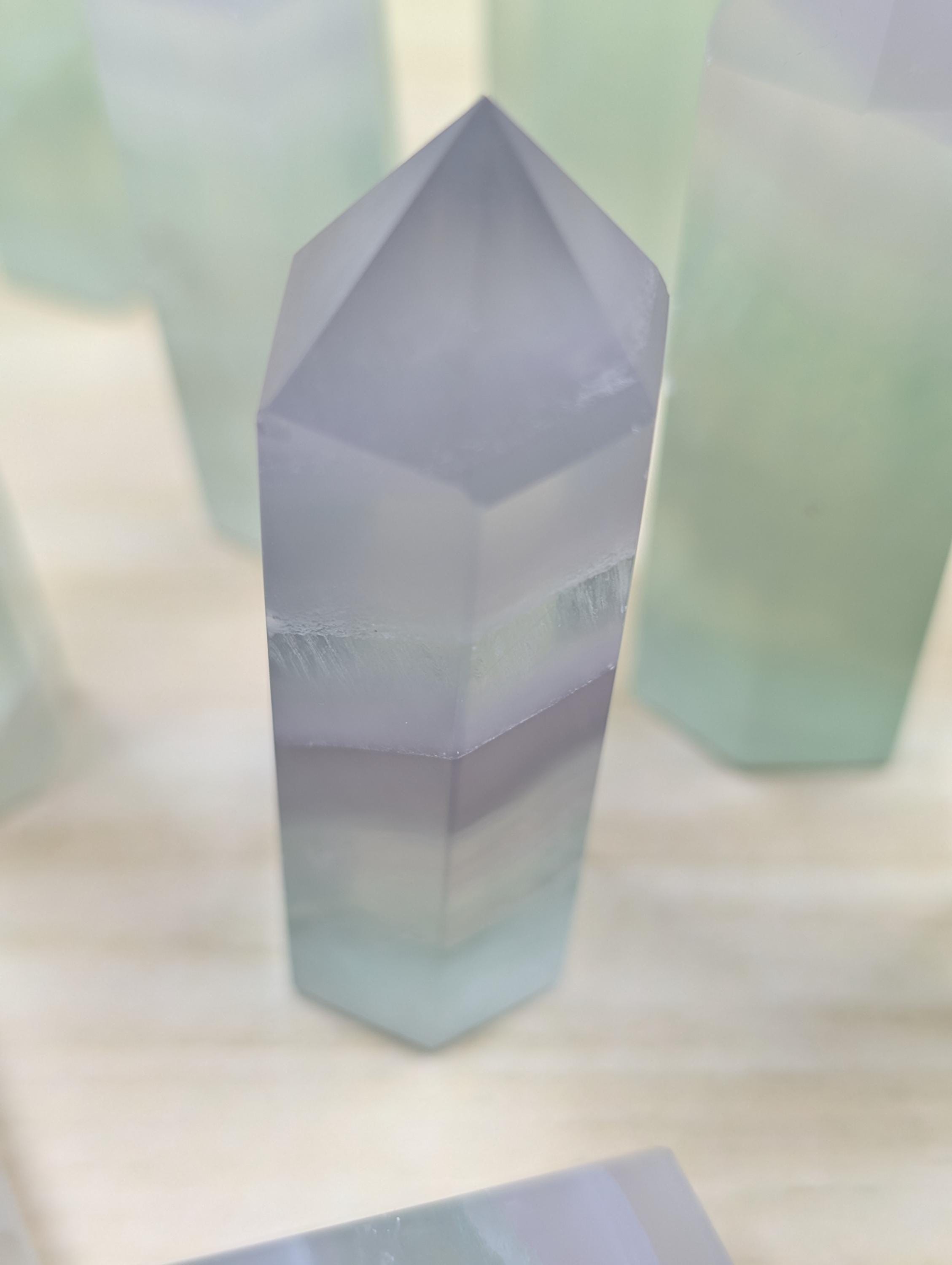 Fluorite - Rainbow Towers - Mined in China - Multicolor UV Reactive - 1 pc by Sacred Alchemy Studios