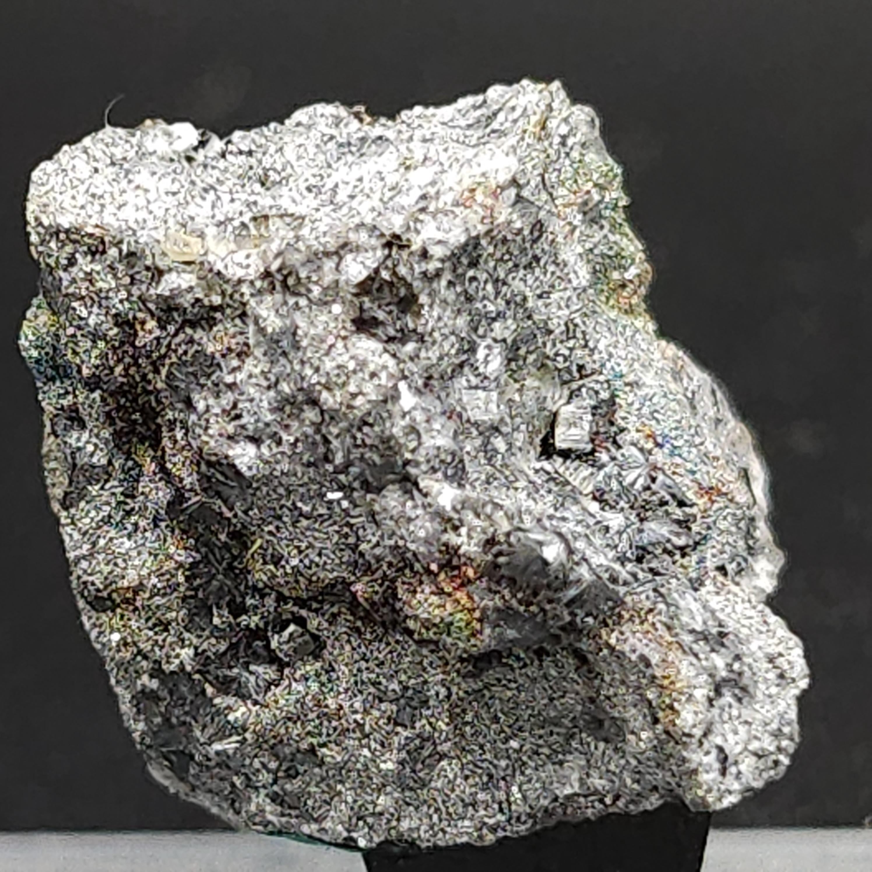 Pyrite with Micro Quartz Fibers – La-Nicollière Mine, Quebec