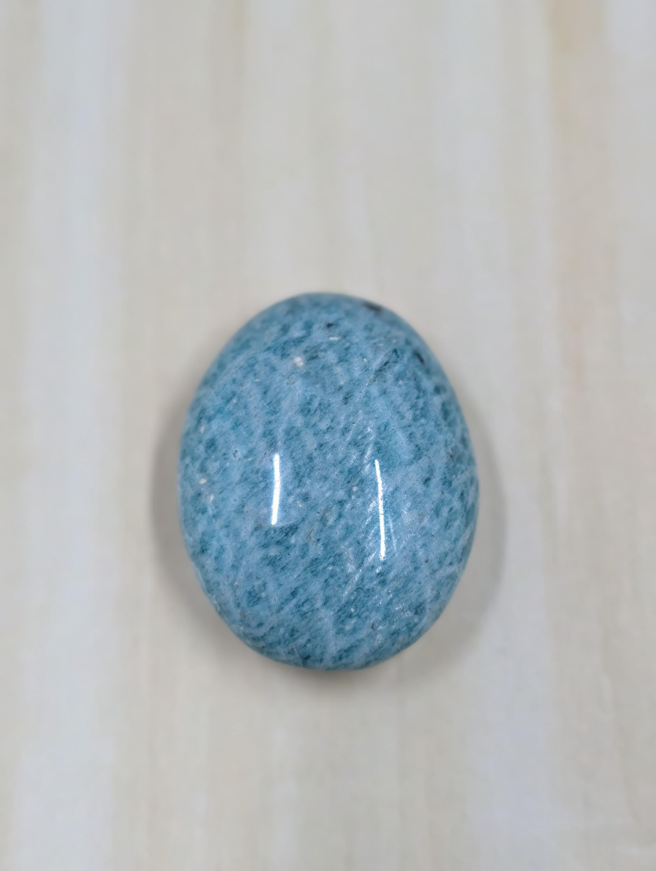 Amazonite Palm Stone - Mined in Pikes Peak, Colorado - Smooth Cabochon Finish