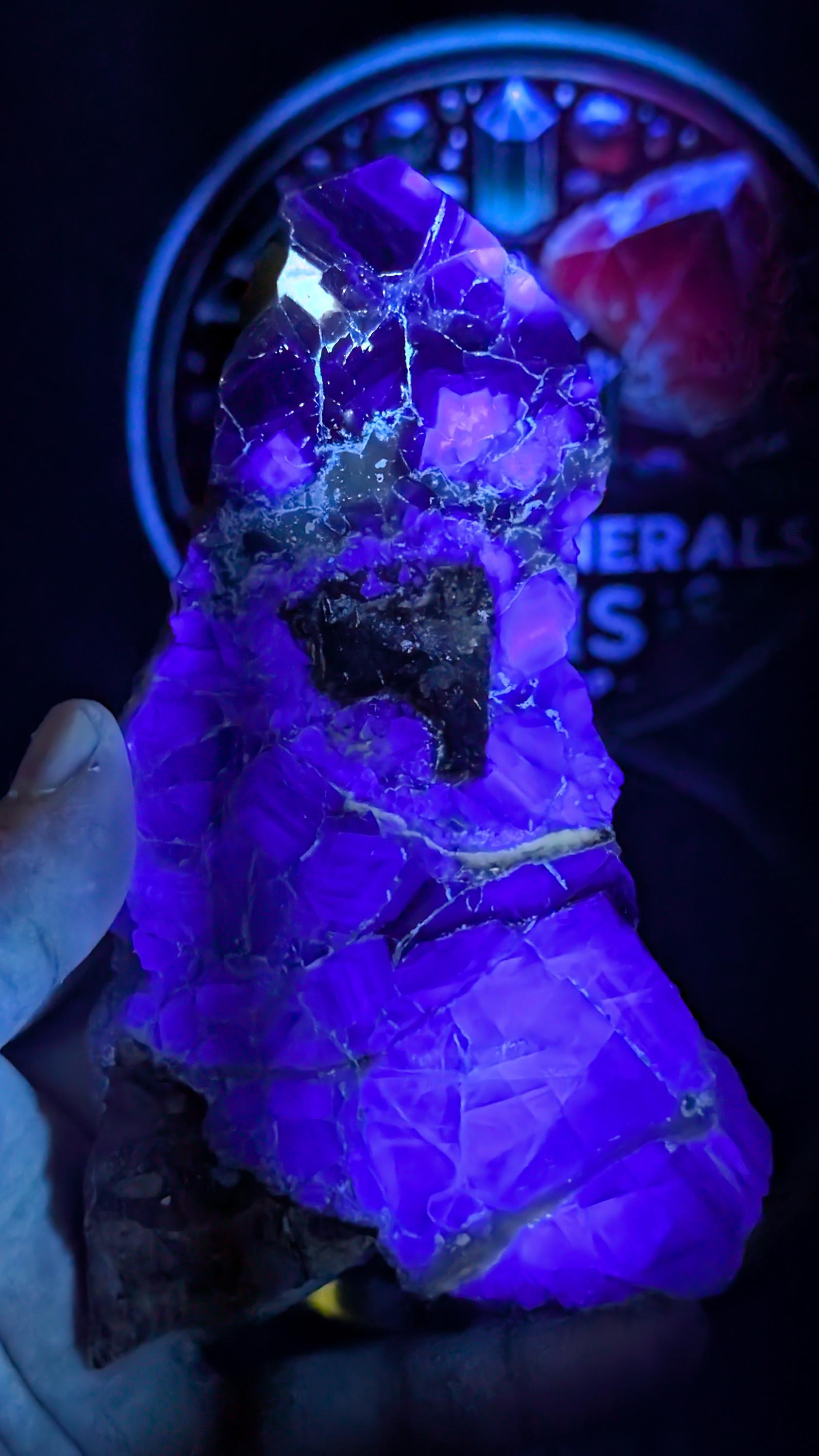 Fluorite Slab – Mexico – Durango – Polished Multi-Color Vein Section - Slab by Sacred Alchemy Studios