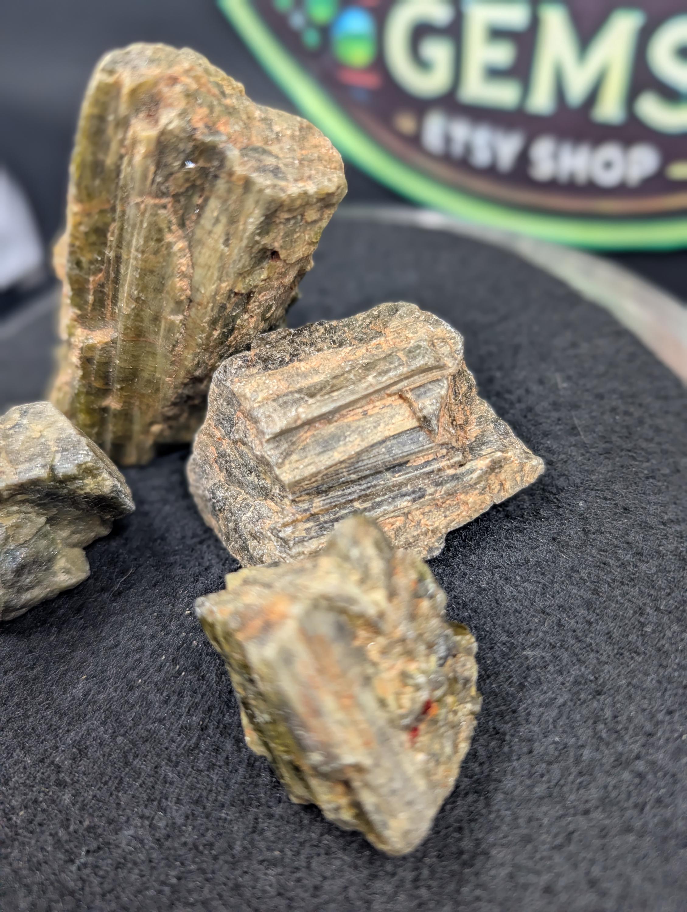 Tourmaline - Green Tourmaline – Afghanistan – Rough - 200 grams by Sacred Alchemy Studios