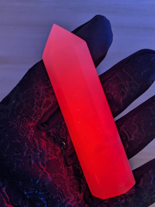 Mangano Calcite Tower - Ojuela Mine, Mexico - UV Orange