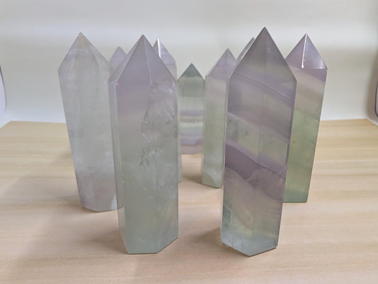 Fluorite - Rainbow Towers - Mined in China - Multicolor UV Reactive - 1 pc