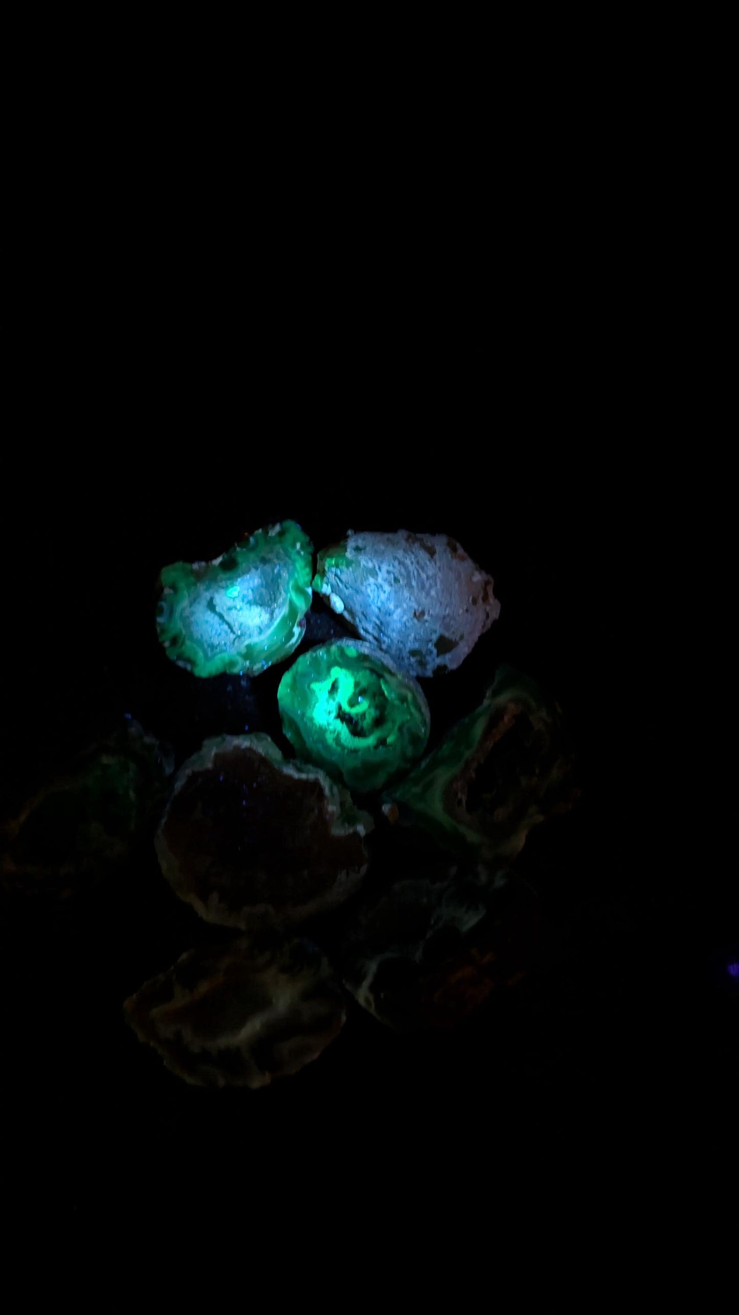 Geode Druzy – Brazil – UV Shortwave - Natural Sparkle