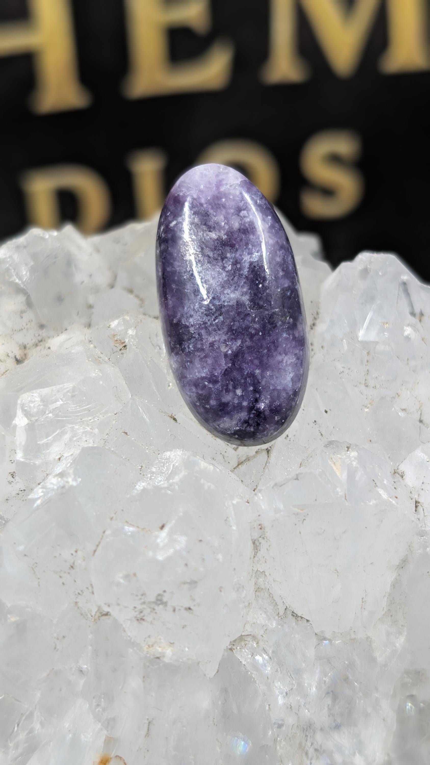 Lepidolite - India - 1 Cabochon Handcrafted by Sacred Alchemy Studios