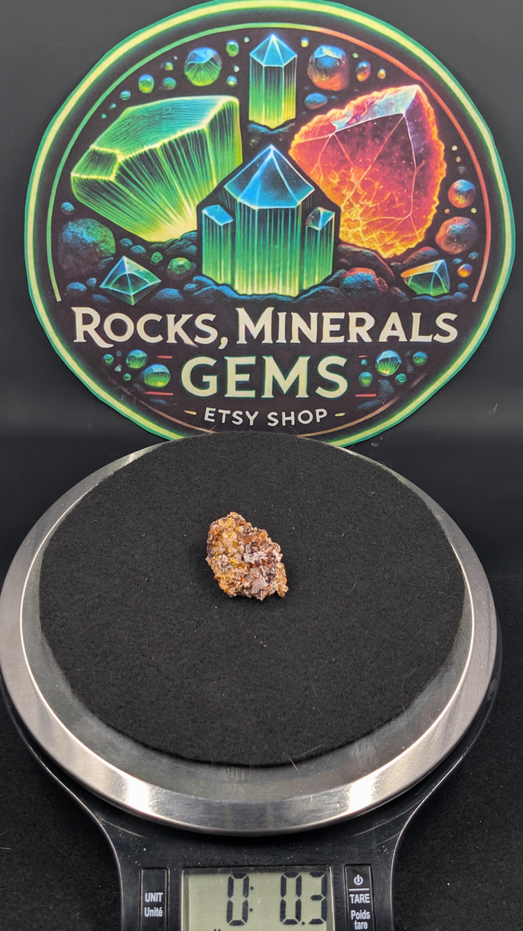 Wulfenite on Barite – Arizona - Rowell Mine, Maricopa County – Natural Specimen by Sacred Alchemy Studios