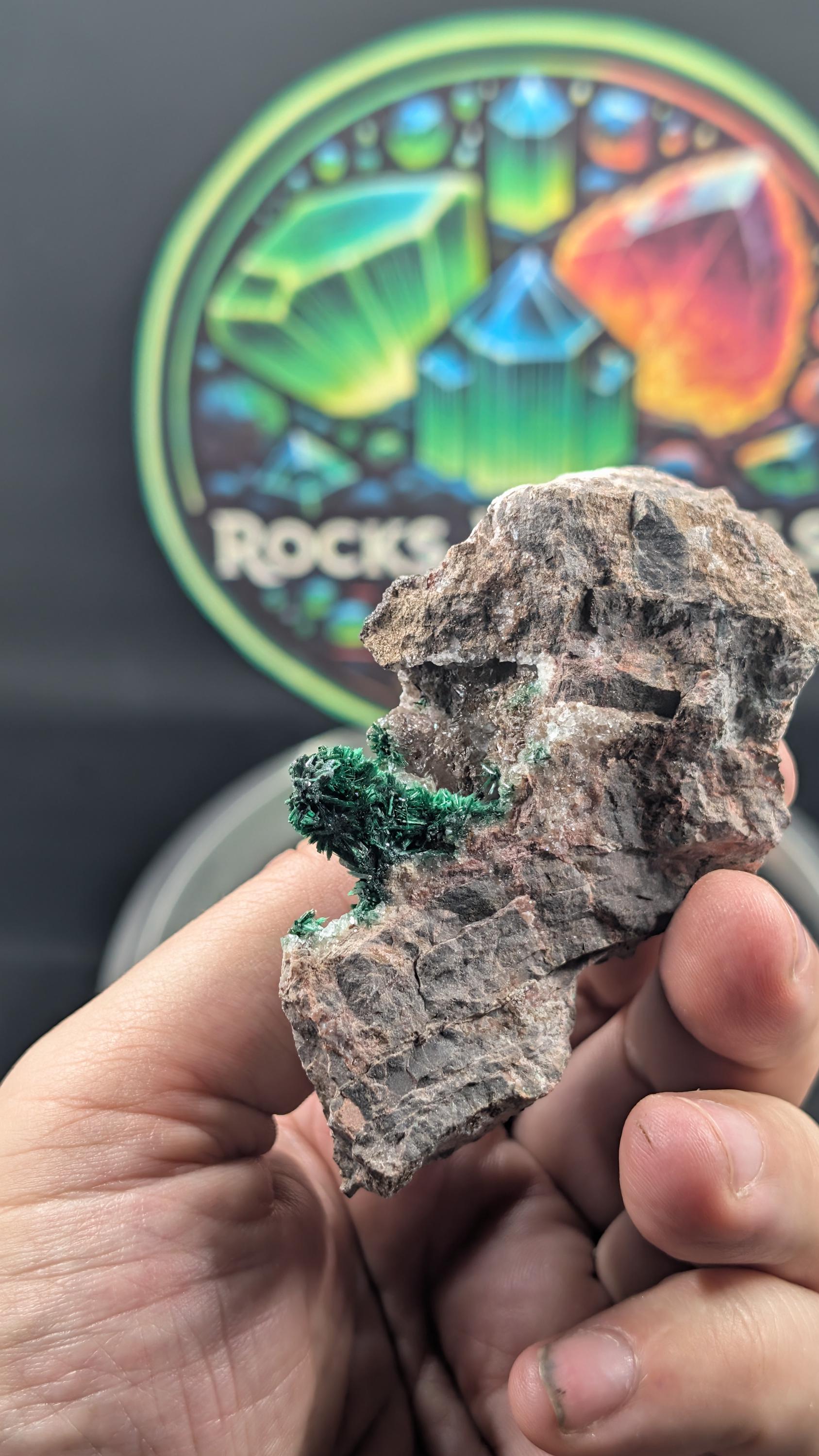 Brochantite - Arizona - Morenci Mine - Fibrous Museum Grade