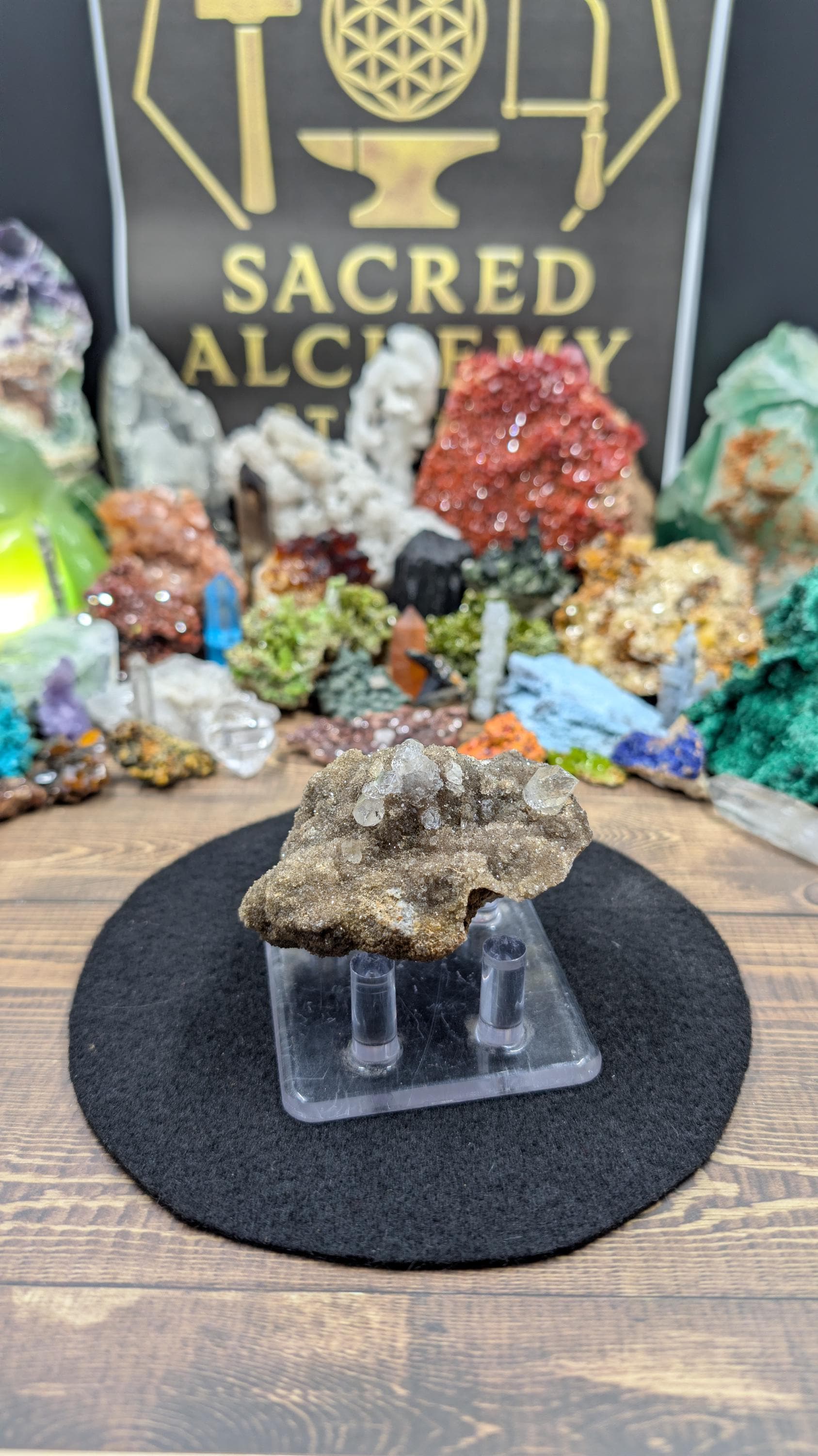Quartz - Herkimer Diamond - Herkimer County, New York - 139 grams - Multiple Double Terminated Crystals on Druzy Matrix by Sacred Alchemy Studios