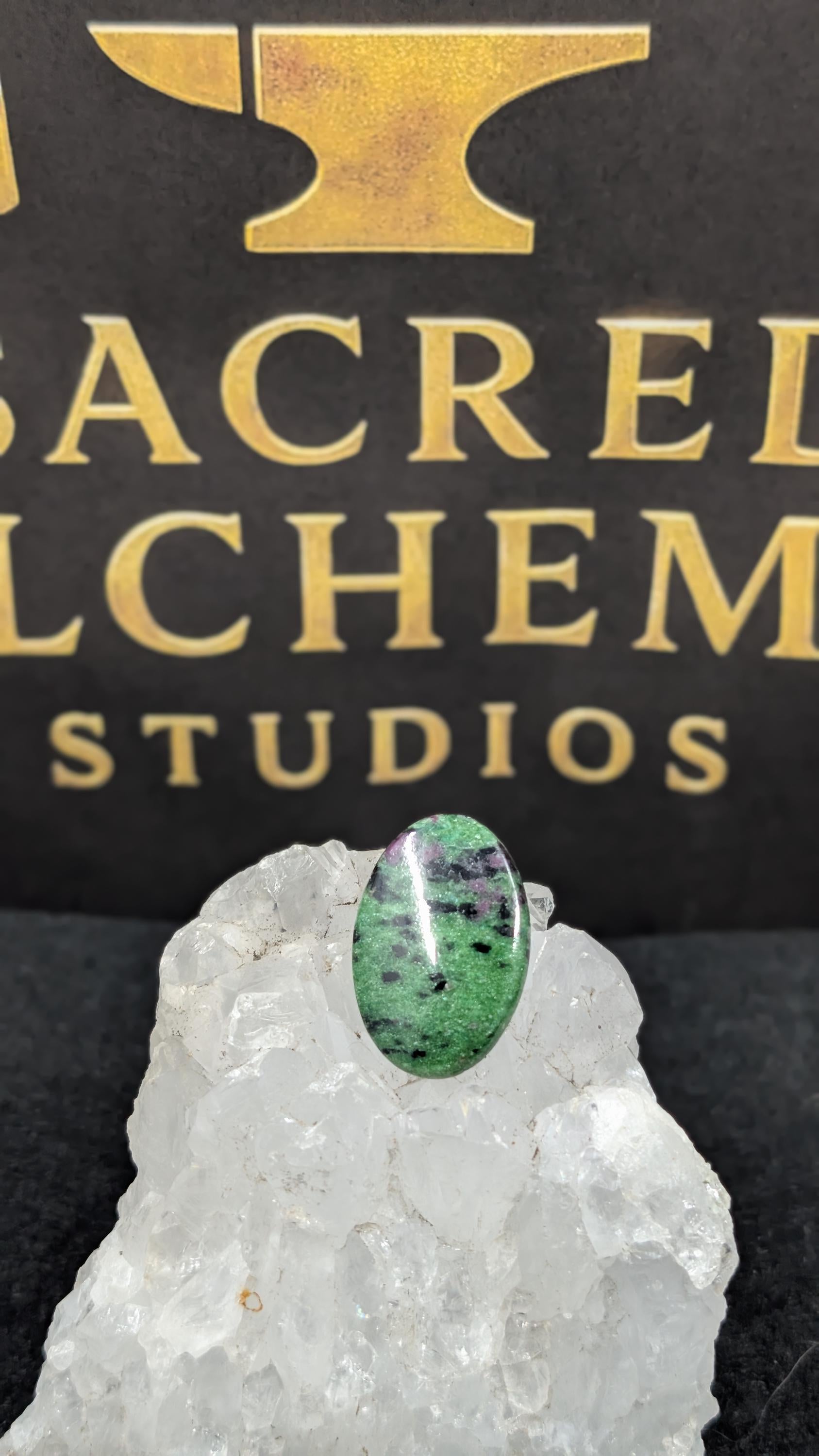 Ruby Kenya Cabochon Hand Cut And Wire Wrapped In Copper By Me For Jewelry Making And Collectors by Sacred Alchemy Studios