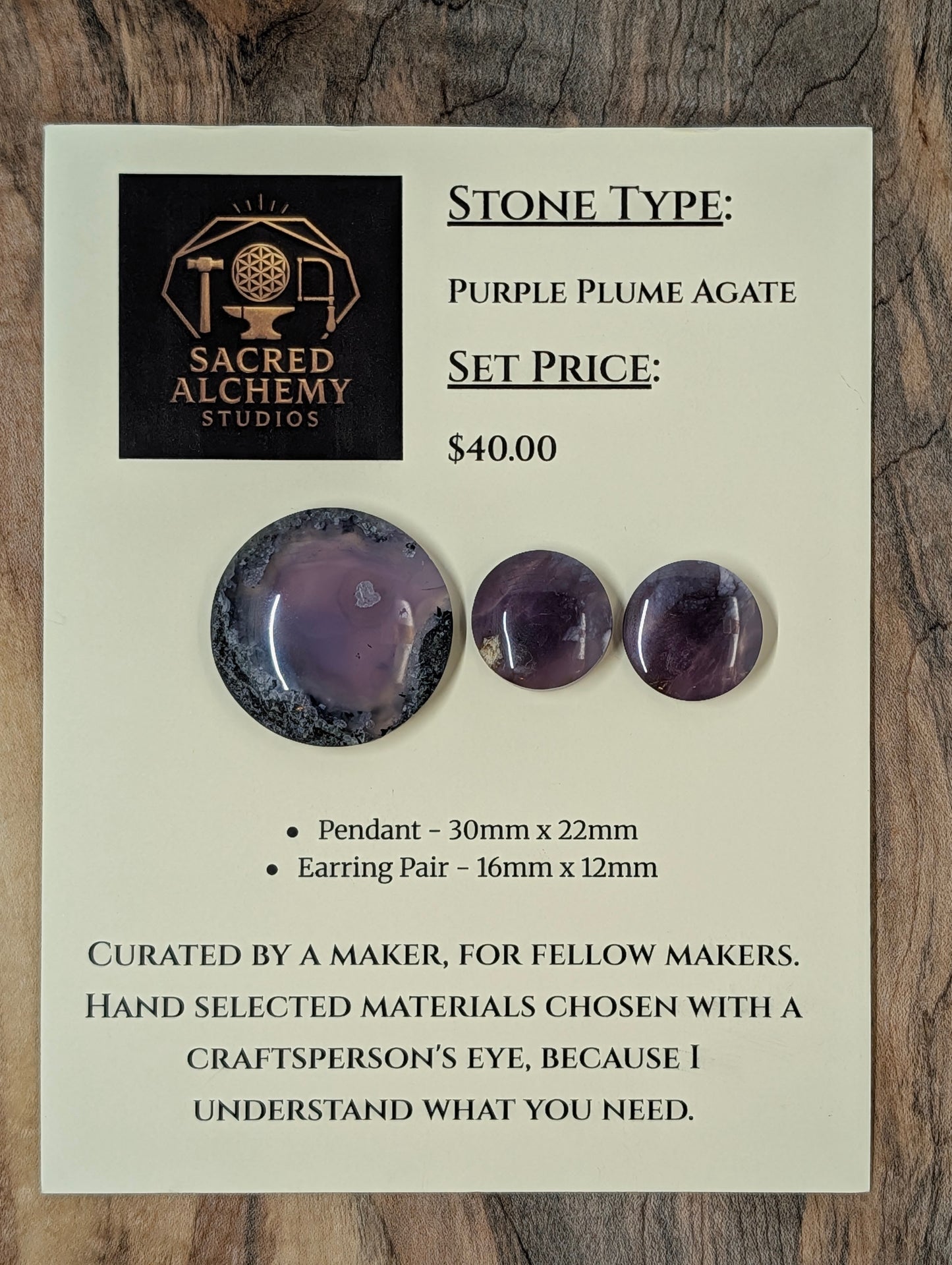 Circle Shape - Purple Moss Agate - Design-Ready Calibrated Sets