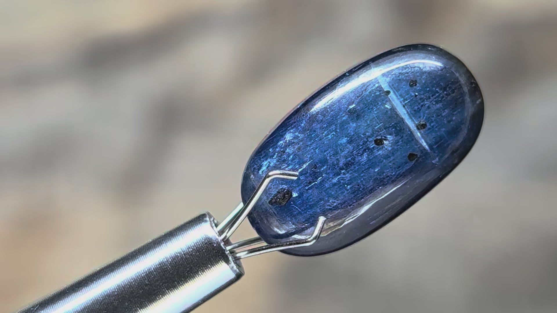Kyanite Calibrated Cabochon | Deep Blue Flash