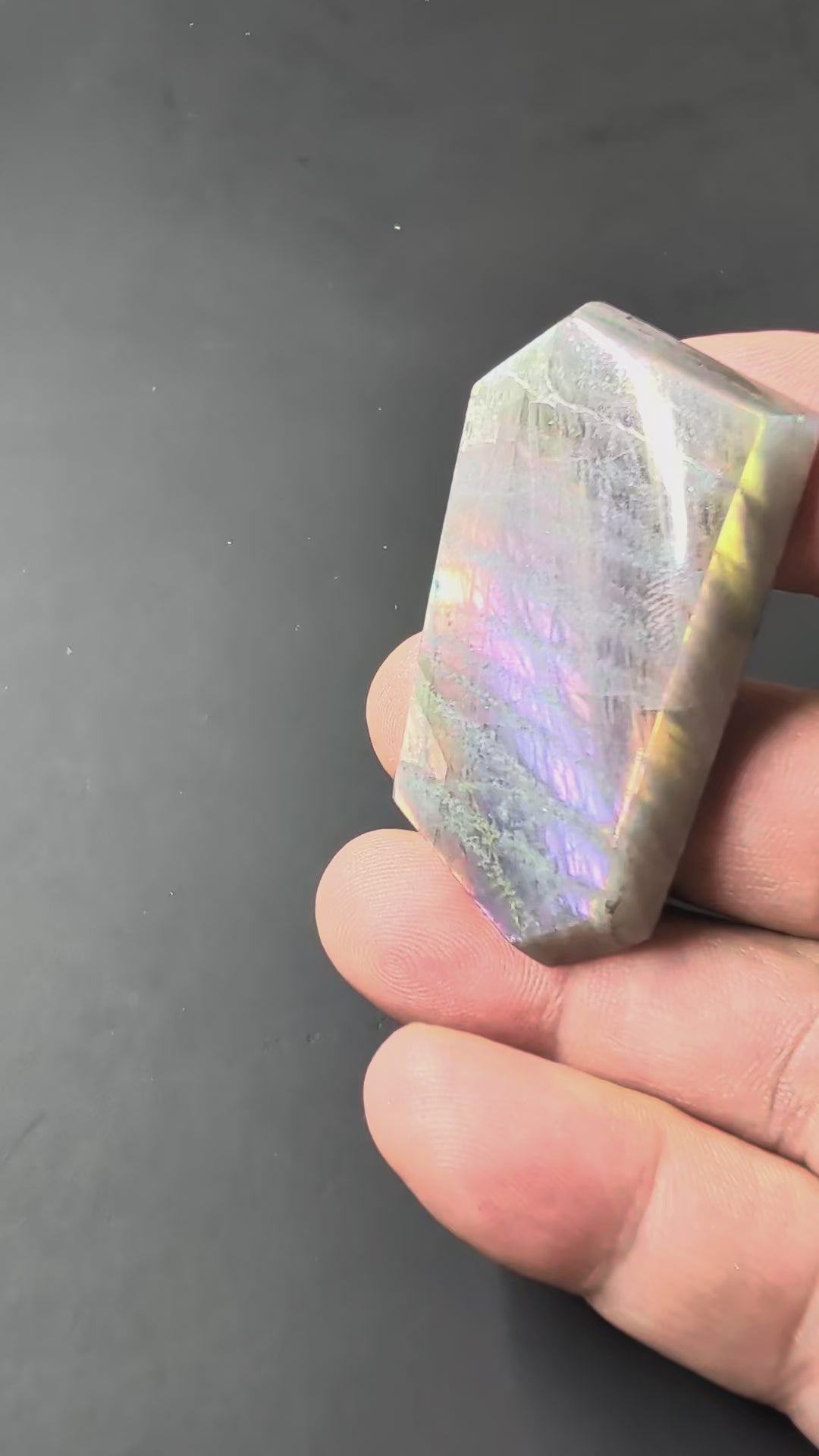 Labradorite Cabochon - Rare Purple - Mined in Madagascar