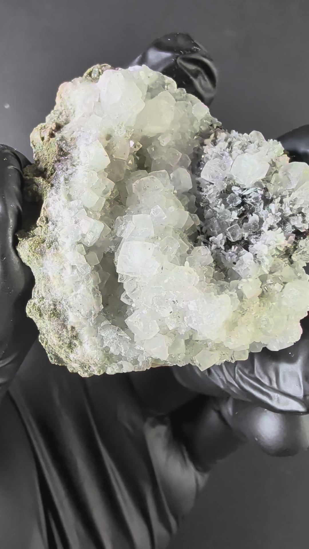Apophyllite with Calcite – New Street Quarry, Paterson, New Jersey