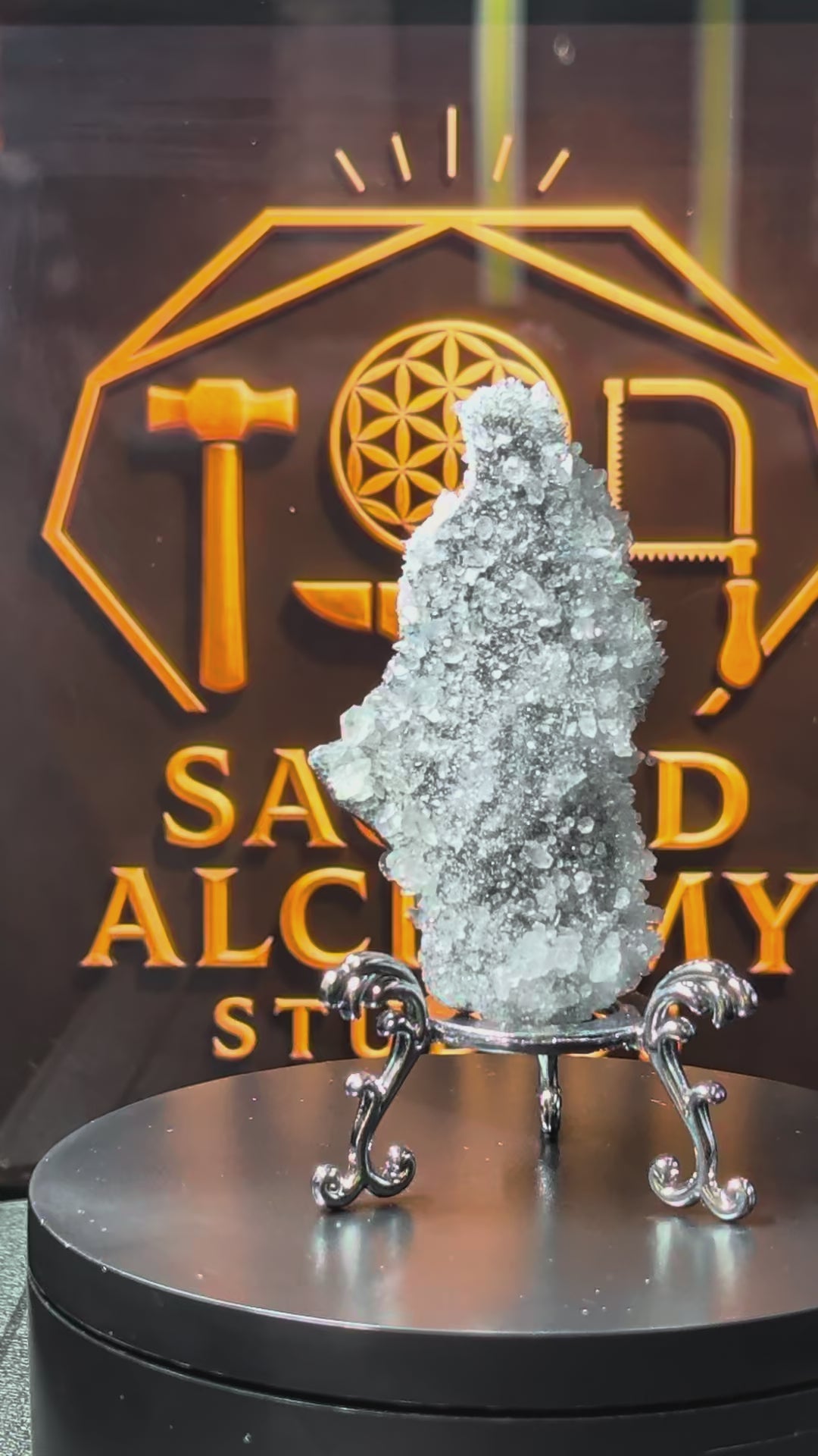 Calcite on Clear Quartz – From Fujian Province, China
