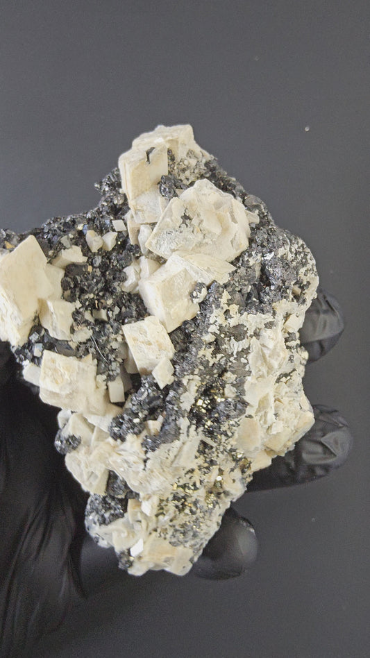 Ankerite with Dolomite, Sphalerite, and Pyrite