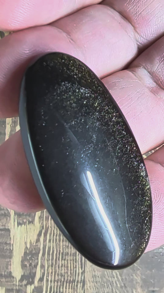 Gold Sheen Obsidian - Cabochon - Golden Flash