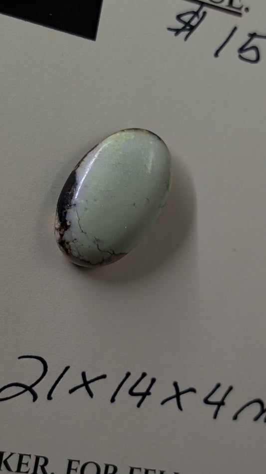 Lemon Chrysoprase Cabochon - Material from Western Australia, Eastern Goldfields