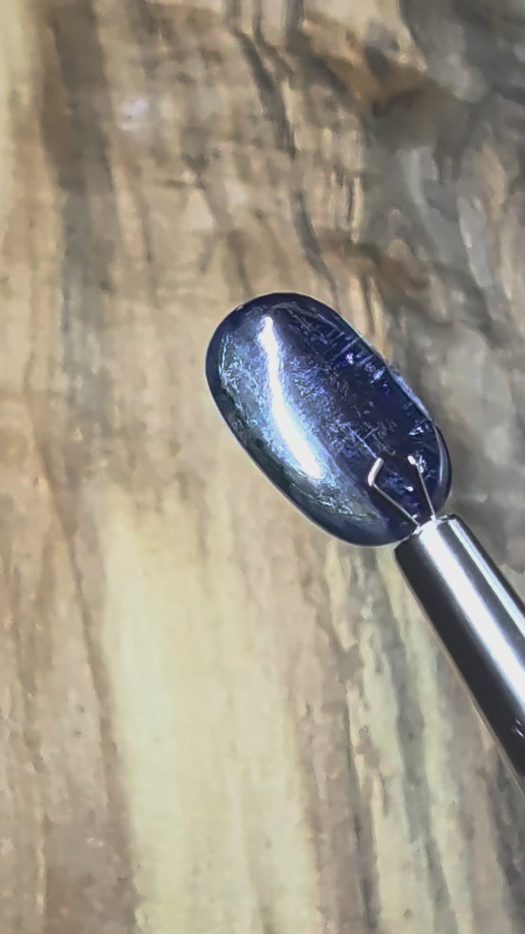 Kyanite Calibrated Cabochon | Deep Blue Flash