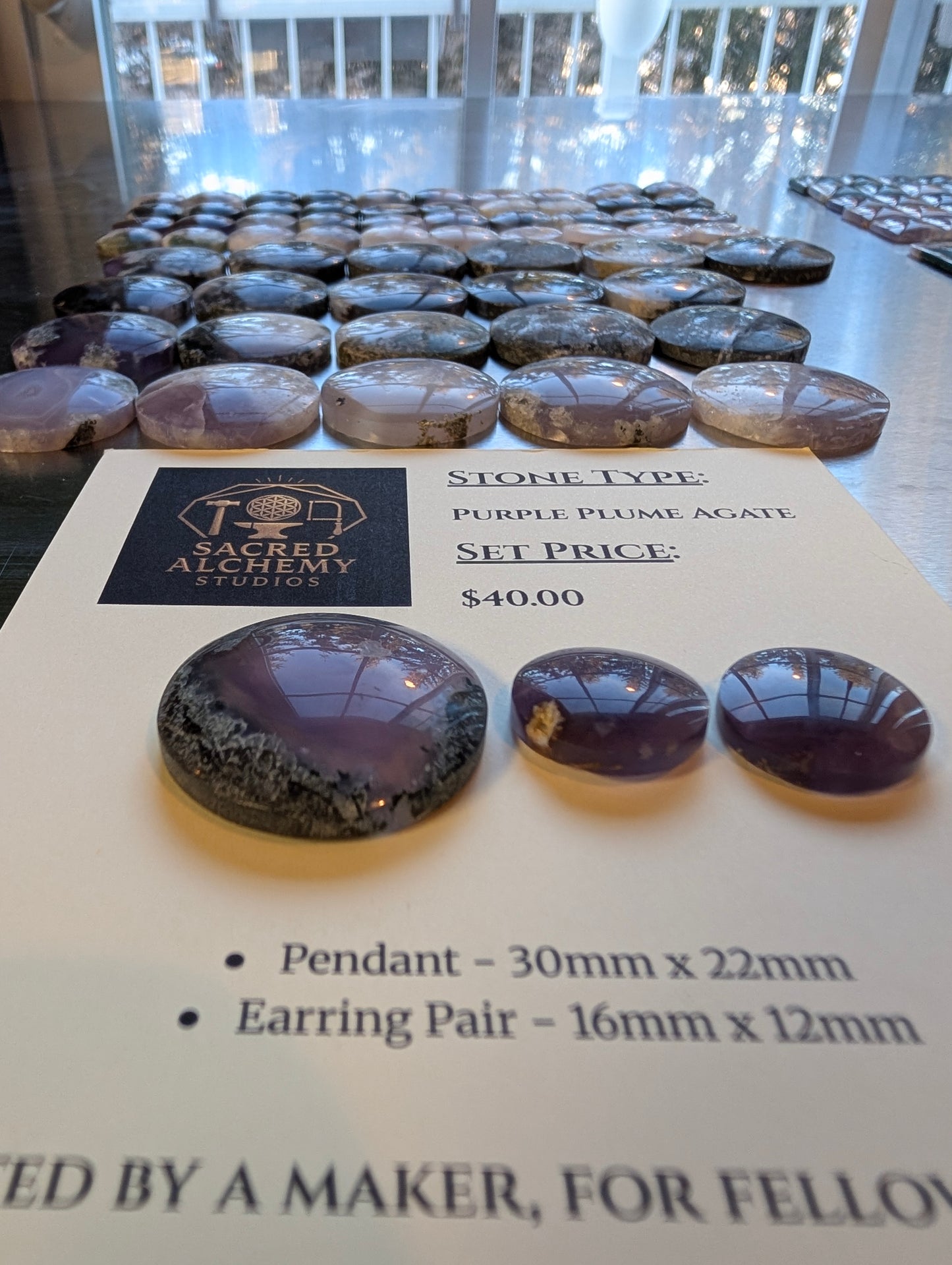 Circle Shape - Purple Moss Agate - Design-Ready Calibrated Sets