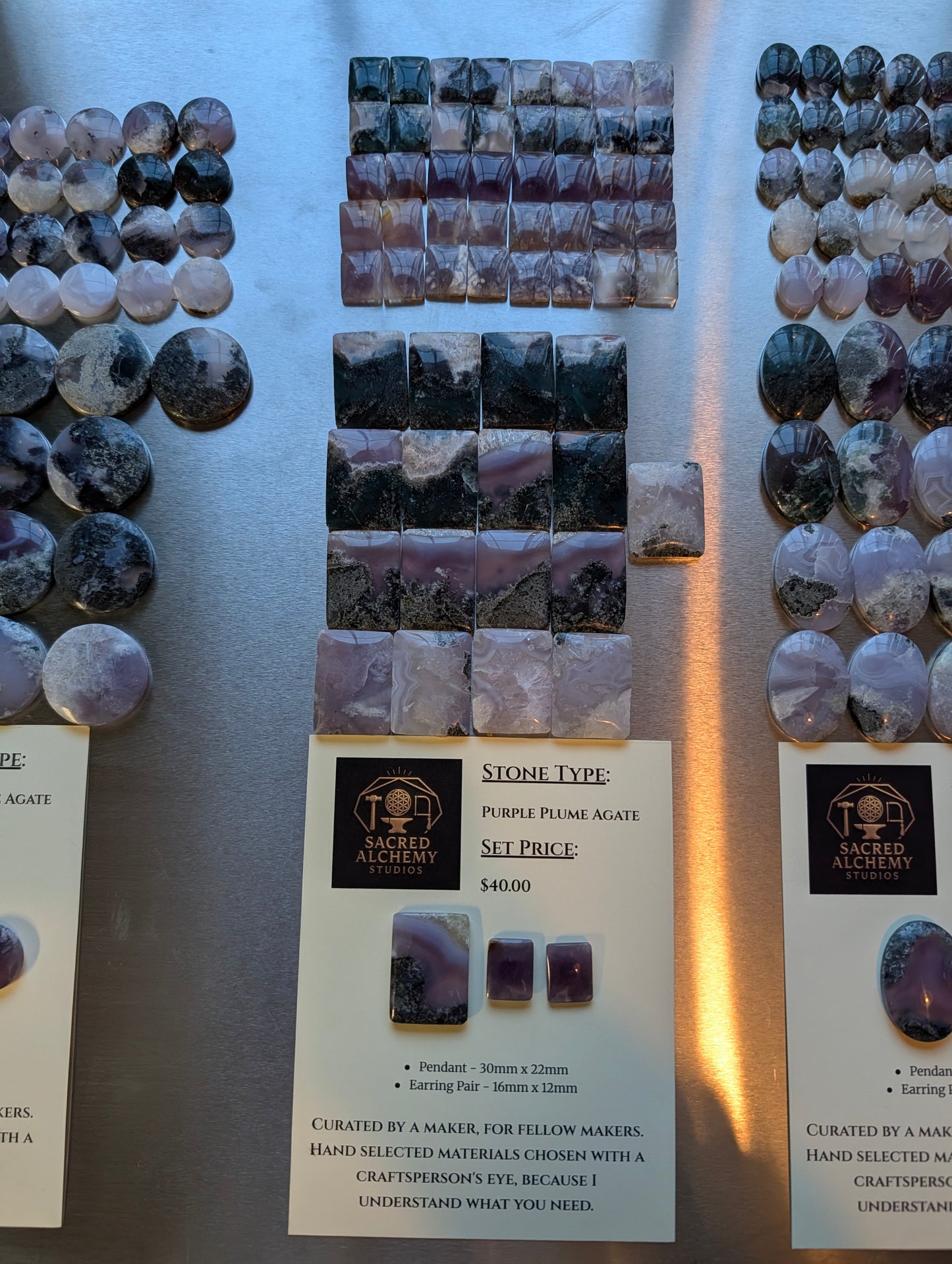 Rectangle Shape - Purple Moss Agate - Design-Ready Calibrated Sets