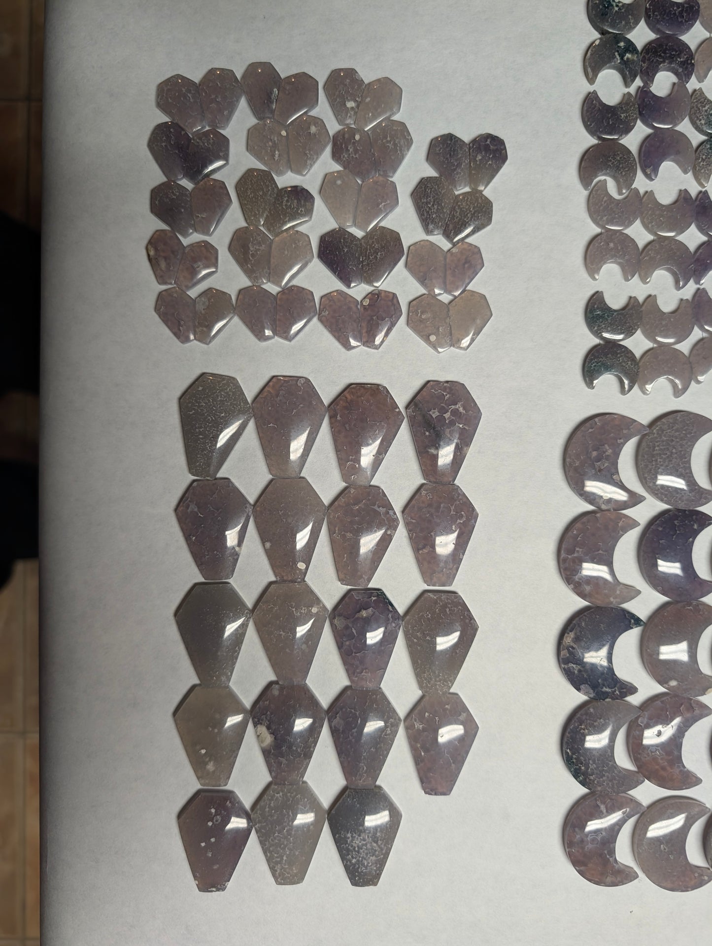 Coffin Shape - Grape Agate - Design-Ready Calibrated Sets