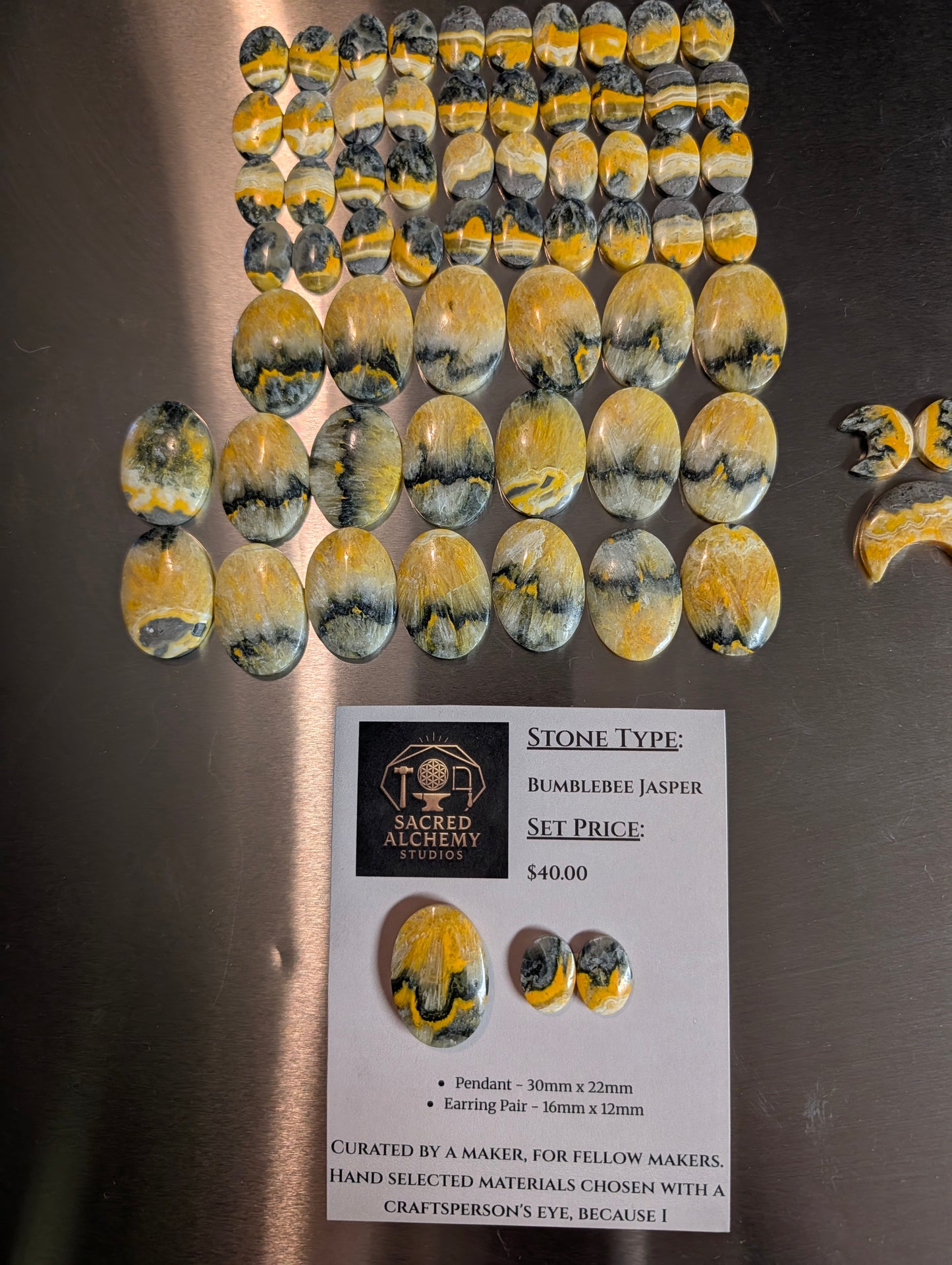 Oval Shape - Bumblebee Jasper - Design-Ready Calibrated Sets