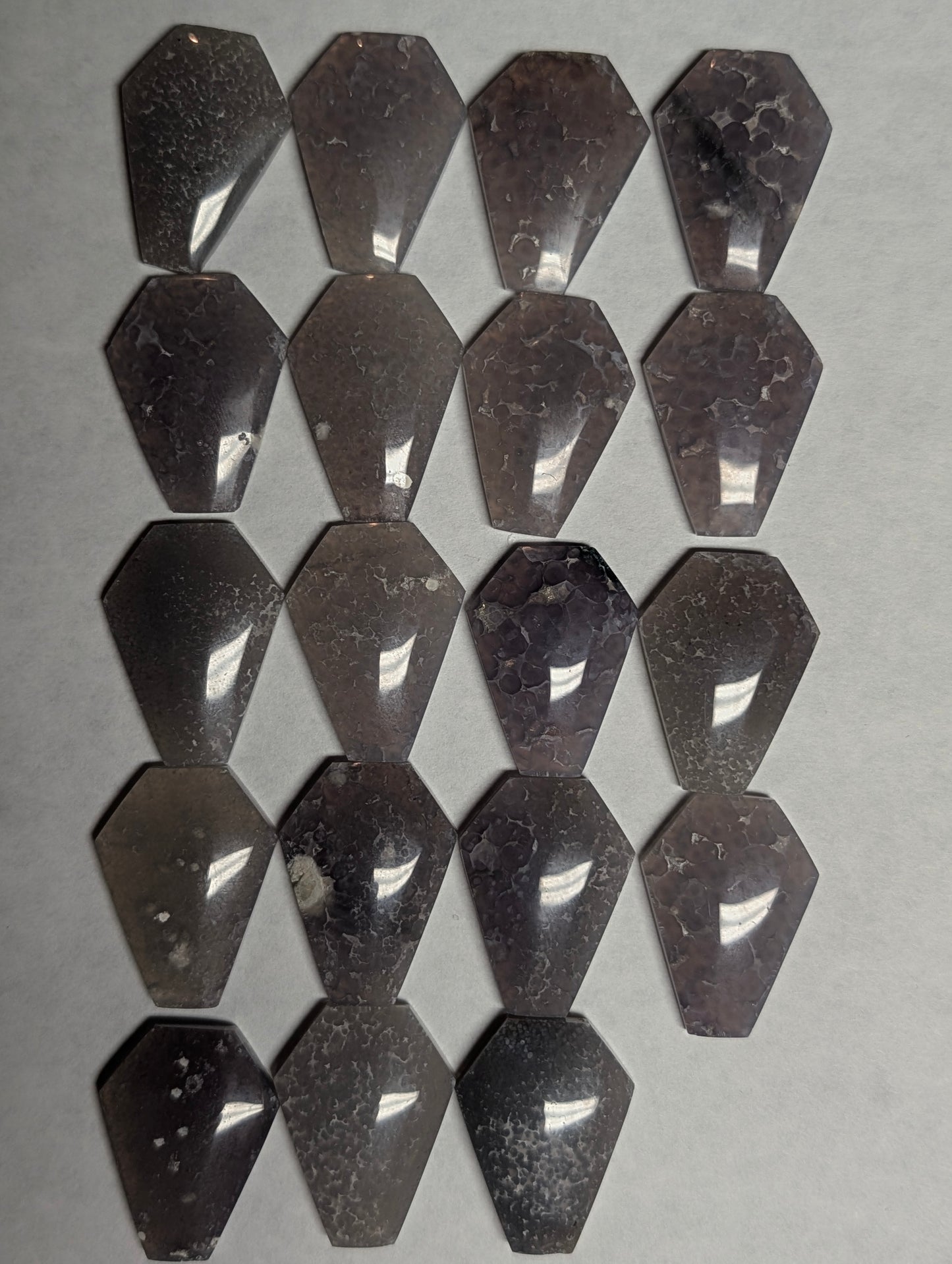 Coffin Shape - Grape Agate - Design-Ready Calibrated Sets