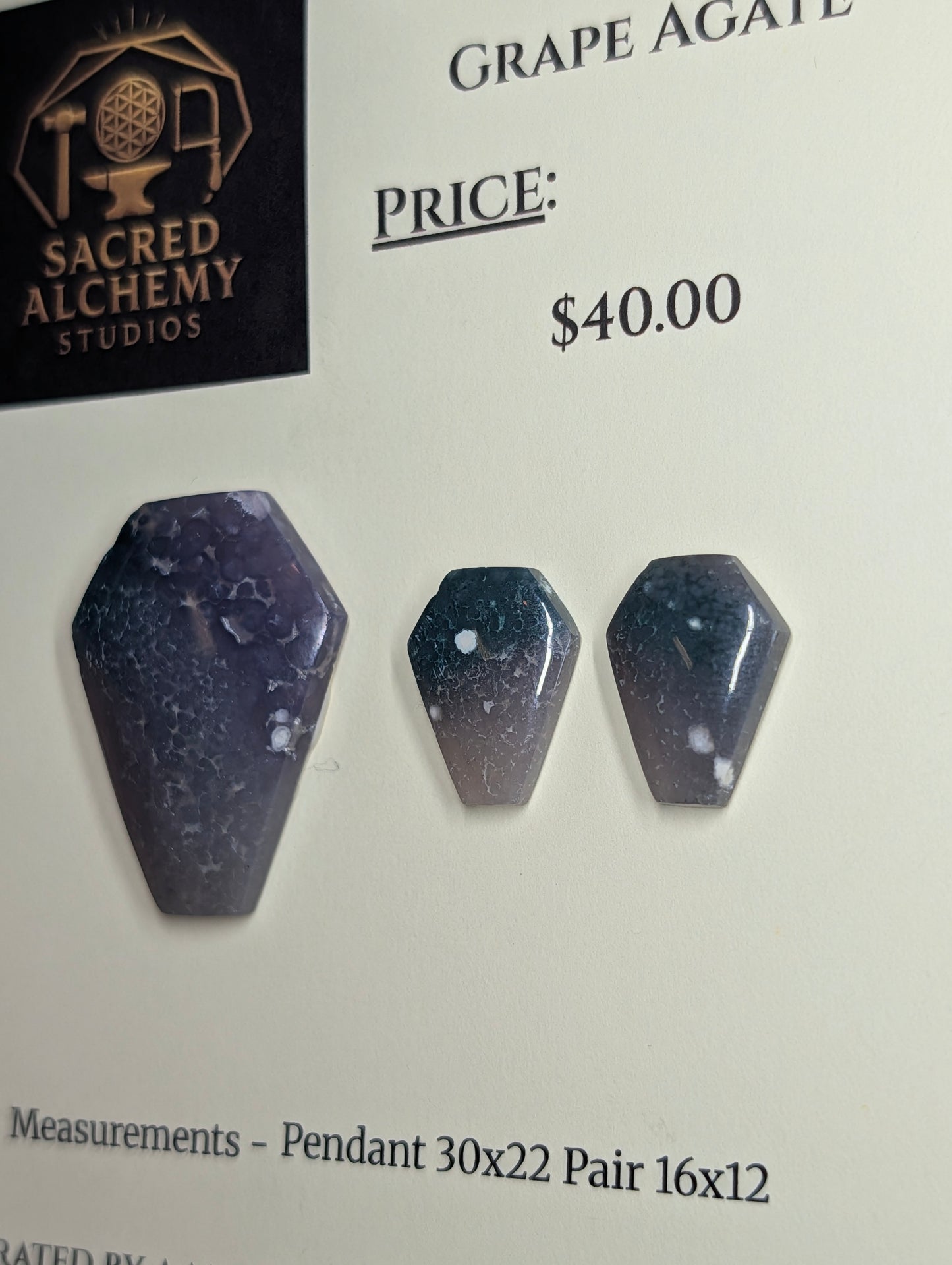 Coffin Shape - Grape Agate - Design-Ready Calibrated Sets