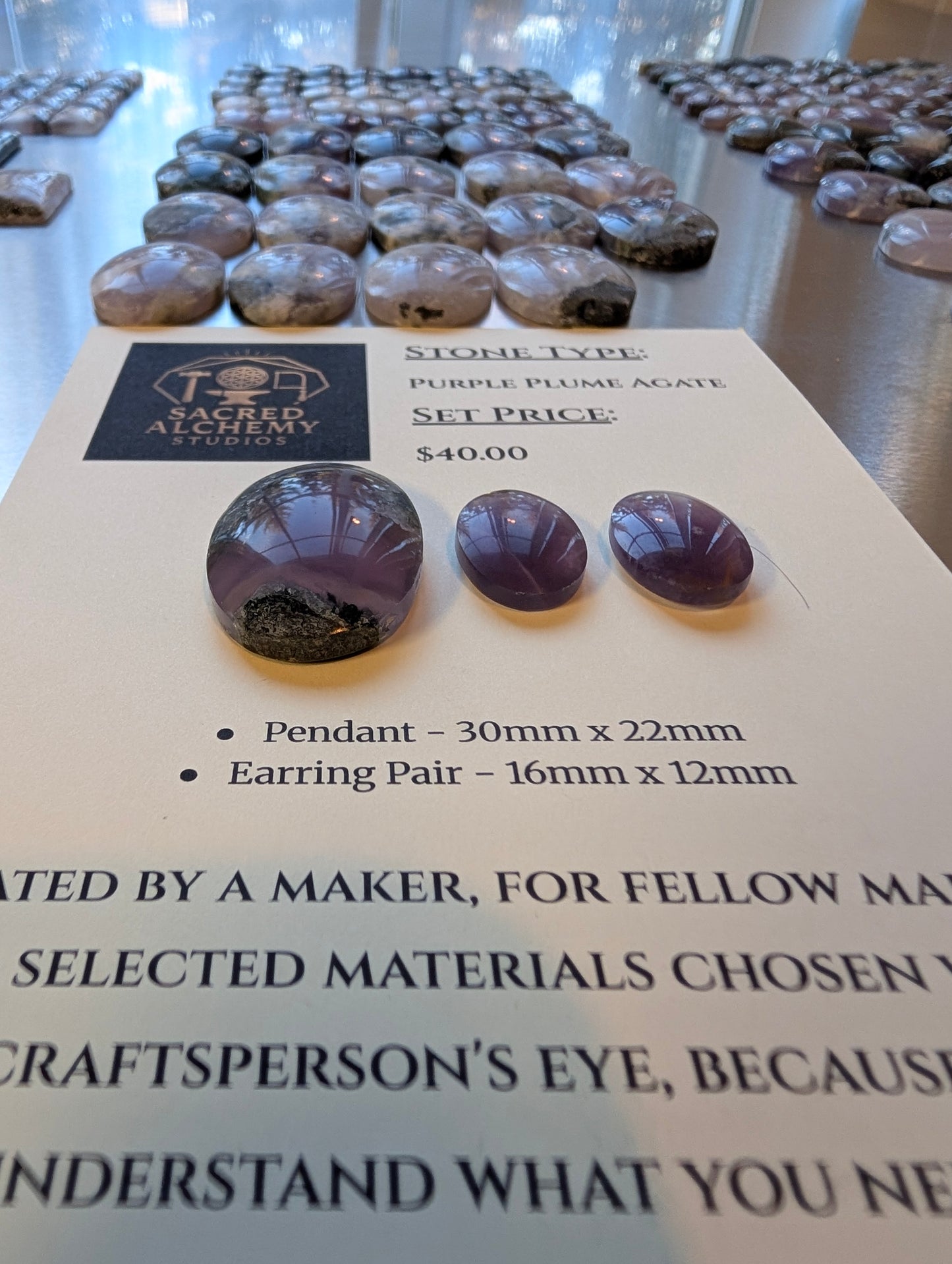 Oval Shape - Purple Moss Agate - Design-Ready Calibrated Sets