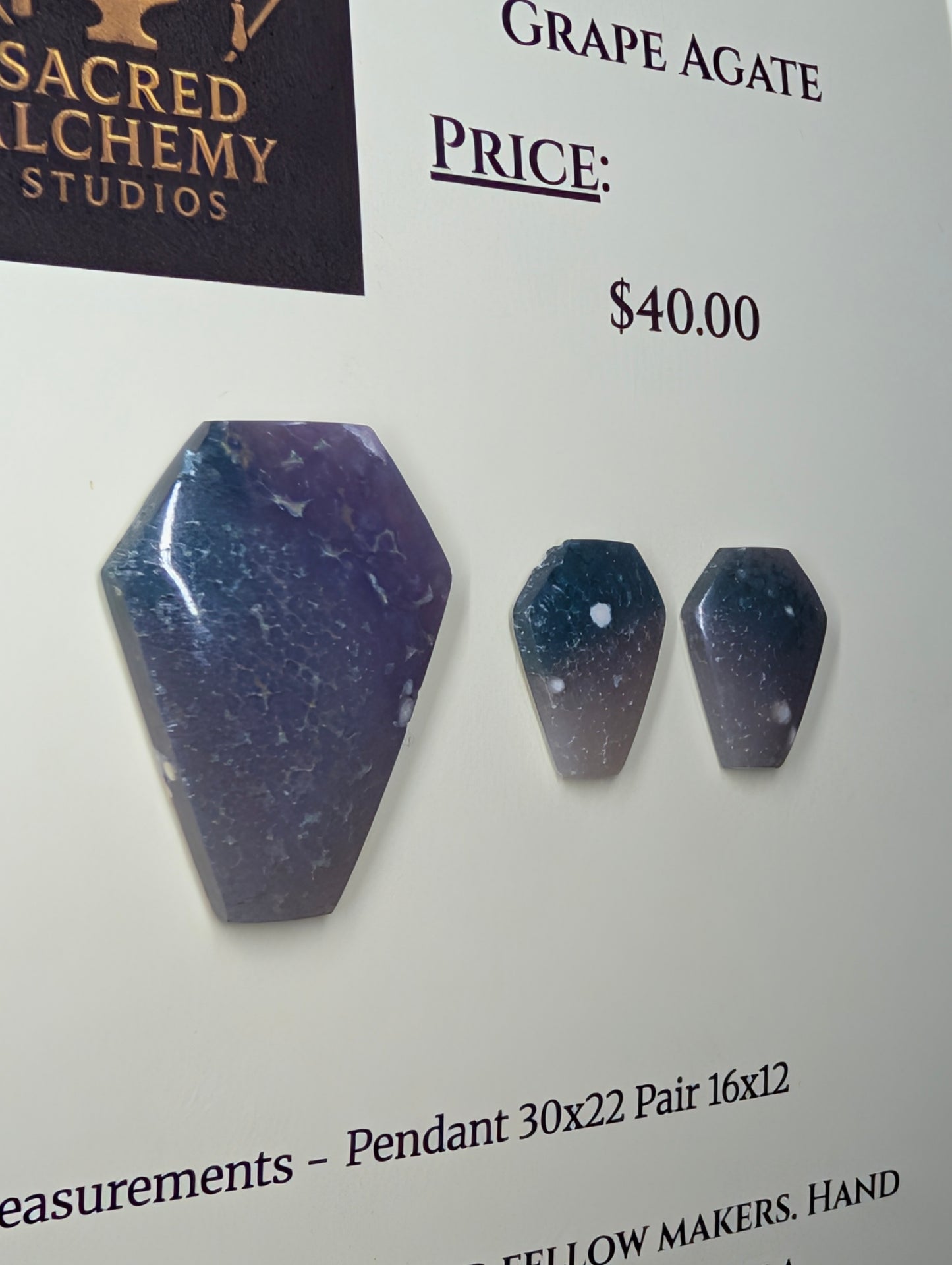 Coffin Shape - Grape Agate - Design-Ready Calibrated Sets